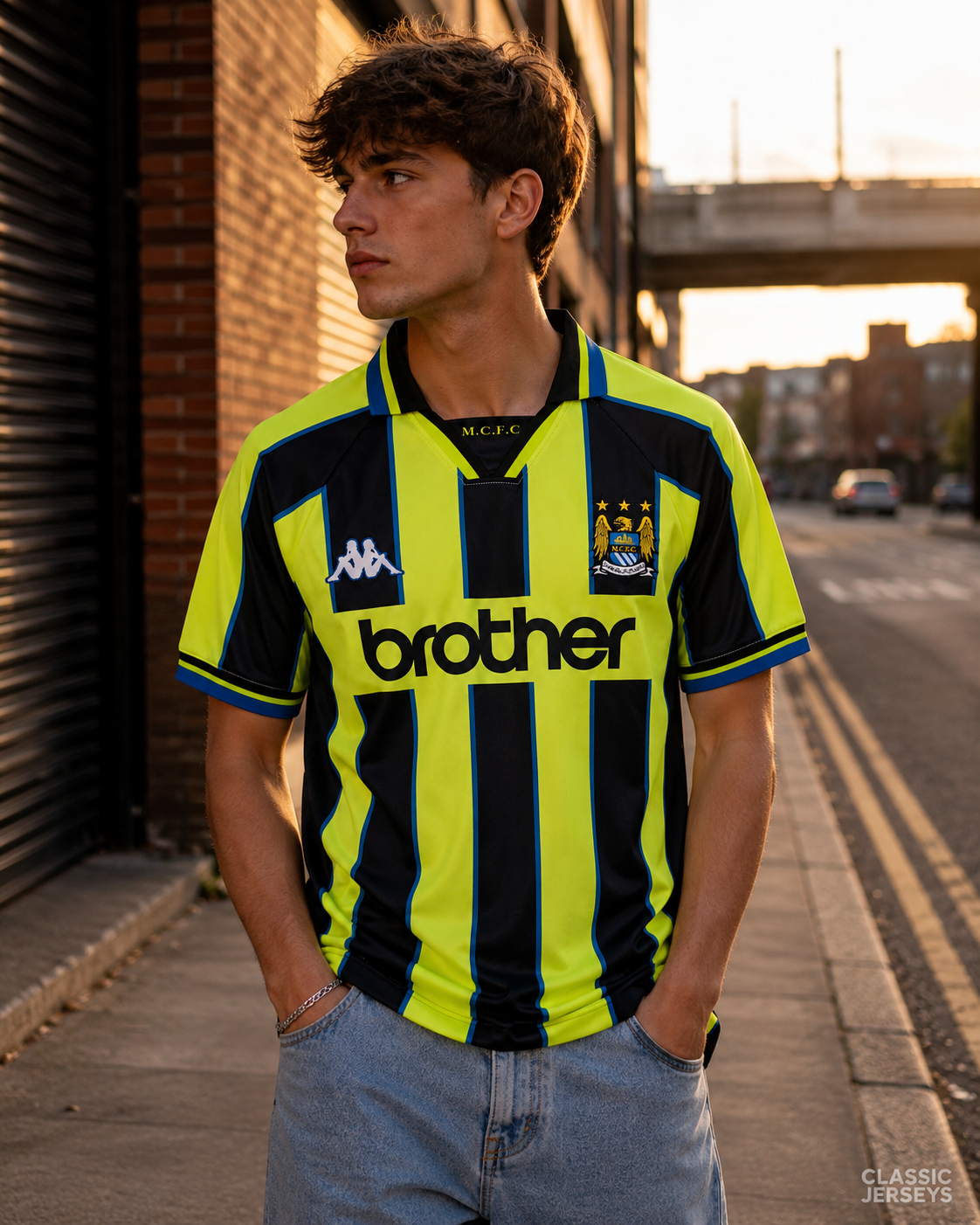 Manchester City Retro Away Soccer Jersey 1998–1999