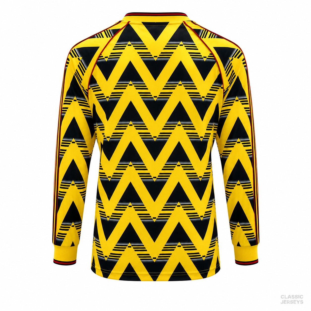 Arsenal Retro Away Yellow Long Sleeve Soccer Jersey 1991–1993