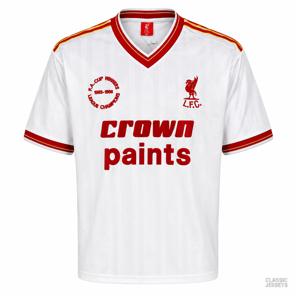 Liverpool Retro Away White Soccer Jersey 1985–1986