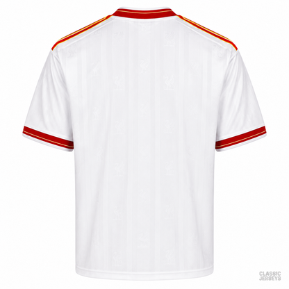 Liverpool Retro Away White Soccer Jersey 1985–1986