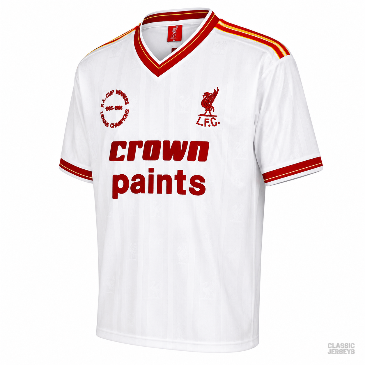 Liverpool Retro Away White Soccer Jersey 1985–1986