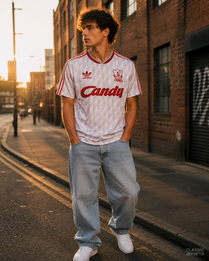 Liverpool Retro Away Soccer Jersey 1989–1991