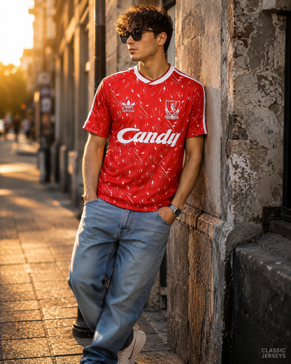 Liverpool Retro Home Soccer Jersey 1989–1991