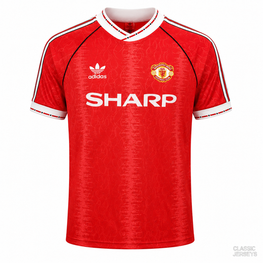Manchester United Retro Home Soccer Jersey 1990–1992