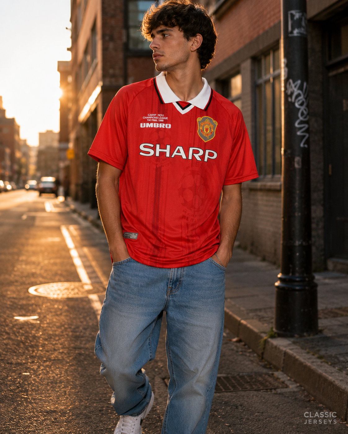 Manchester United Retro Home Soccer Jersey 1999–2000