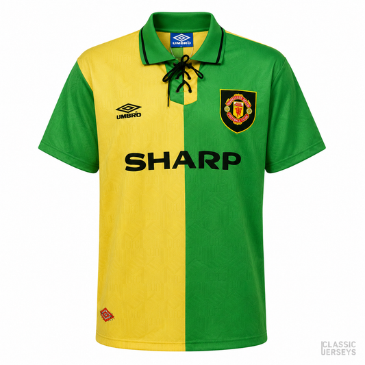 Manchester United Retro Third Green Soccer Jersey 1992–1994