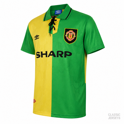 Manchester United Retro Third Green Soccer Jersey 1992–1994