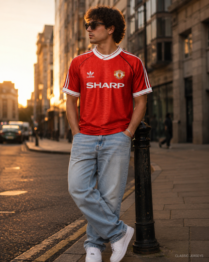 Manchester United Retro Home Soccer Jersey 1990–1992