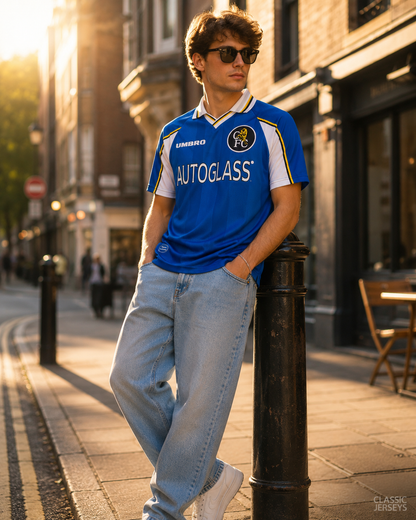 Chelsea Retro Home Soccer Jersey 1997–1999