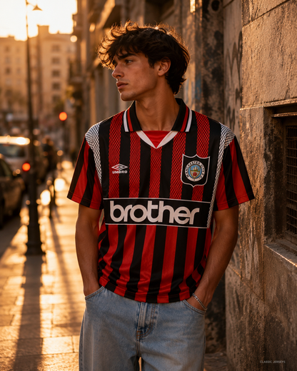 Manchester City Retro Away Soccer Jersey 1994–1996