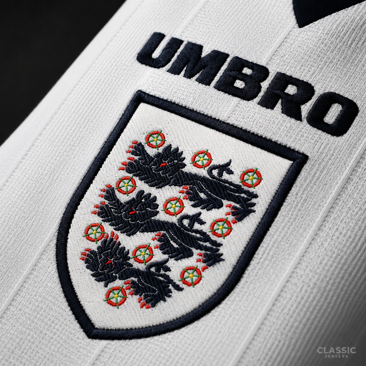 England Retro Home Soccer Jersey 1996