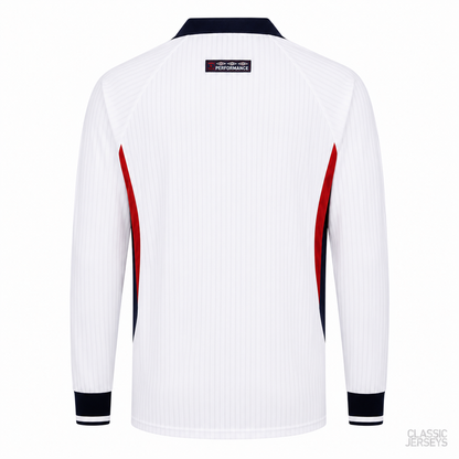 England Retro Long Sleeve Home Soccer Jersey 1998