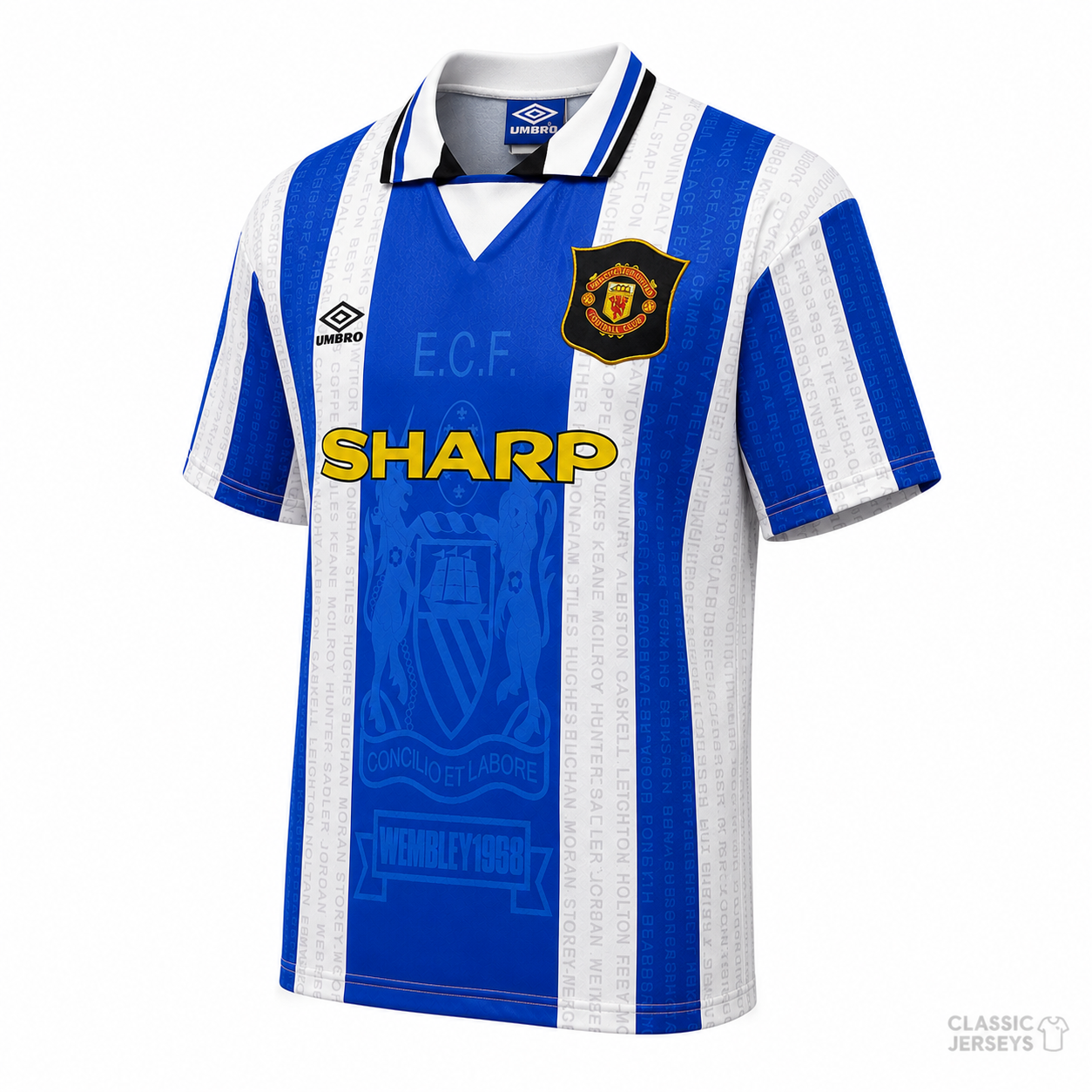 Retro 94-96 Manchester United away Soccer Jersey