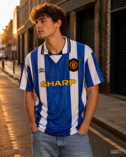Retro 94-96 Manchester United away Soccer Jersey