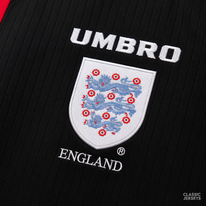Retro 97-99 England Black & Red Away Jersey