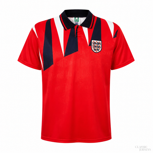 Retro 1992 England Away Red Jersey