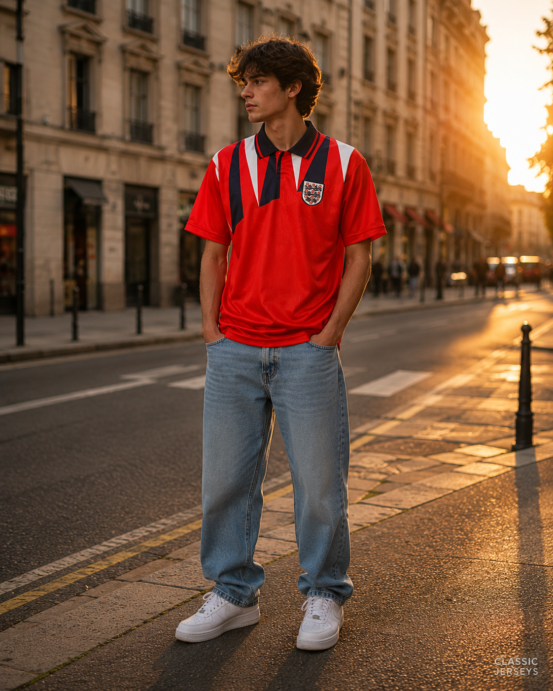 Retro 1992 England Away Red Jersey