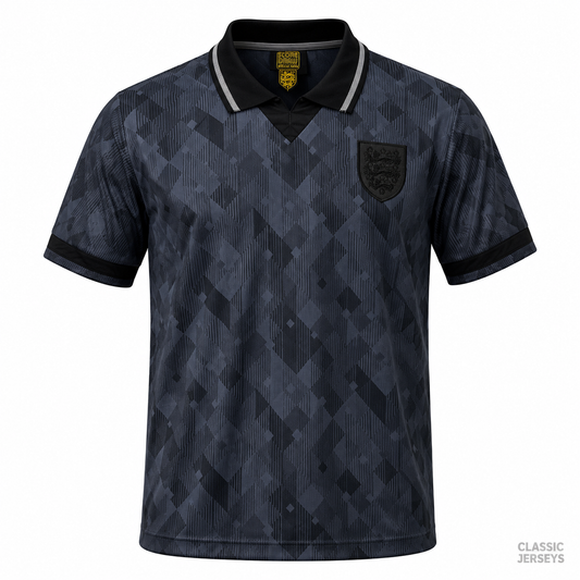 Retro 1990 England Away Black Soccer Jersey
