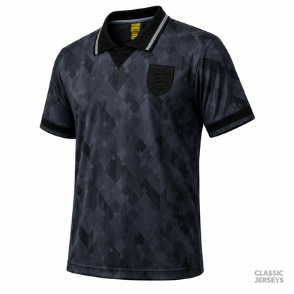 Retro 1990 England Away Black Soccer Jersey
