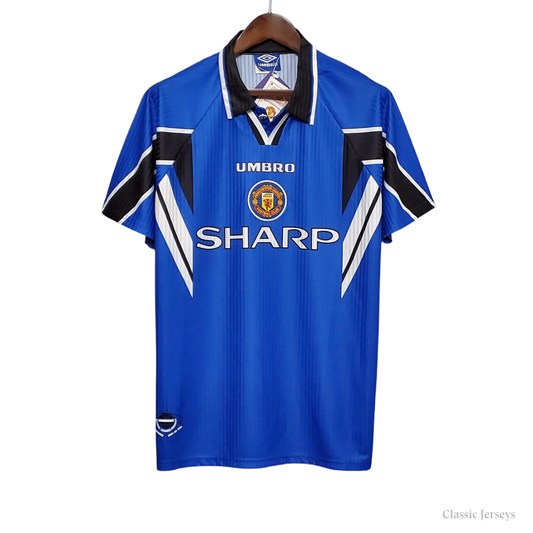 Manchester United 96-98 SHARP - Blue Third Retro Kit
