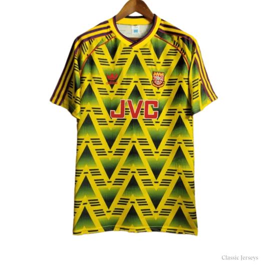 Arsenal 91-93 JVC & Bruised Banana Away Retro Jersey