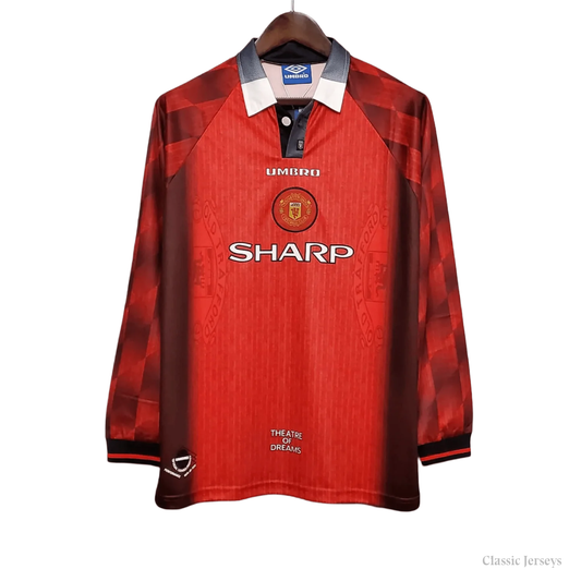 Manchester United 96-97 SHARP Home Retro Kit – Long Sleeves